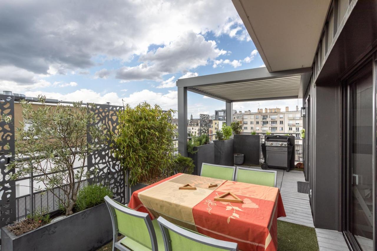 Illanka - Appartement 3 Chambres Avec Parking Et Terrasse Proche Gare Rennes Eksteriør bilde
